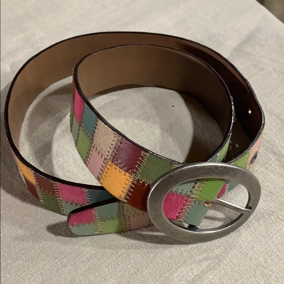 Fossil Accessories - Fossil Multicolored Leather Belt Large Mustard Fossil Accessories - Fossil Multicolored Leather Belt Large Mustard